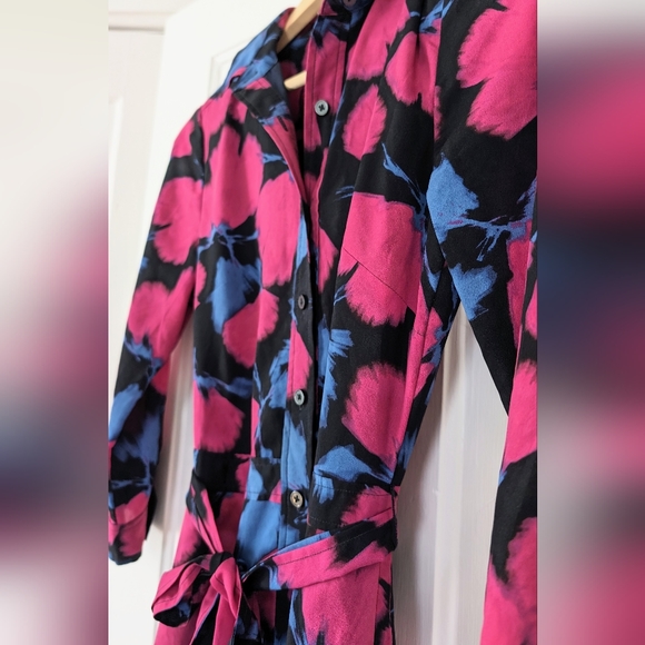 Long floral silk dress - Picture 4 of 4